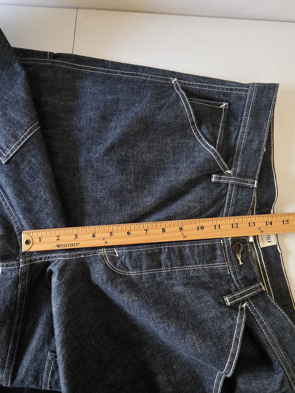 Todd Snyder Relaxed Denim Welder Pants Size 36x33 Cotton Carpenter Jeans NEW - Picture 9 of 15
